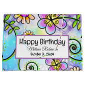 Schöne Blumengeburt Große Geschenktüte (Vorderseite)