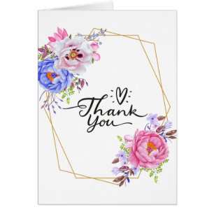 Schöne Blumengeometrie danke Karte