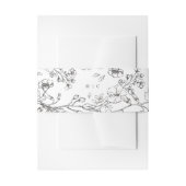 Schöne blumengeschliffene Hochzeit Einladungsbanderole (Vorderseite Beispiel)