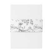 Schöne blumengeschliffene Hochzeit Einladungsbanderole (Rückseitenbeispiel)