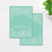 Schöne, blumengeschmückte Minze-Hintergrundekarten (Schreibtisch)