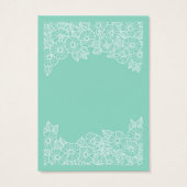 Schöne, blumengeschmückte Minze-Hintergrundekarten (Rückseite)