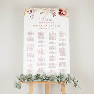 Schöne, blumengeschmückte Seekarte Poster