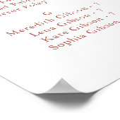 Schöne, blumengeschmückte Seekarte Poster (Ecke)