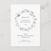 Schöne blumengeschmückte Wraath Hochzeitsempfehlun Begleitkarte (Vorderseite)