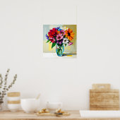 Schöne Blumengestaltung Poster (Küche)