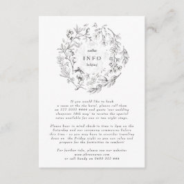 Schöne blumengezeichnete Traubenblumenhochzeit Begleitkarte