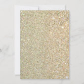 Schöne Blumengolden Glitzern Graduierungsparty Einladung (Rückseite)