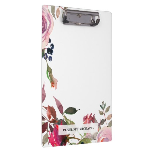 Schöne Blumengrenze und Name Klemmbrett (Rechts)