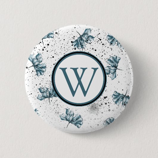 Schöne Blumengrunge Button (Vorderseite)