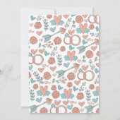 Schöne Blumenhochzeit Einladung (Rückseite)