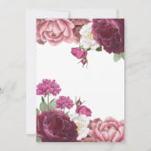 Schöne Blumenhochzeit Einladung (Rückseite)