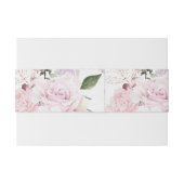 Schöne Blumenhochzeit Einladungsbanderole (Rückseitenbeispiel)