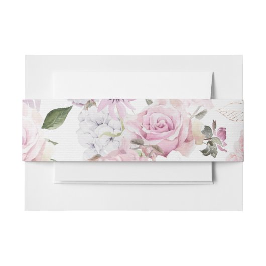 Schöne Blumenhochzeit Einladungsbanderole (Vorderseite Beispiel)