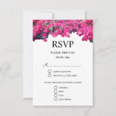 Schöne Blumenhochzeit RSVP Karte (Vorderseite)