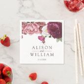 Schöne Blumenhochzeit Serviette (Beispiel)