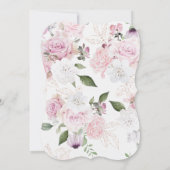 Schöne Blumenhochzeiten Einladung (Rückseite)