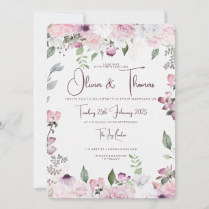 Schöne Blumenhochzeiten Einladung