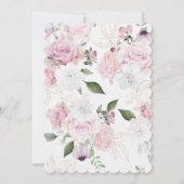 Schöne Blumenhochzeiten Einladung (Rückseite)