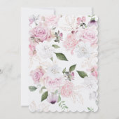 Schöne Blumenhochzeiten Einladung (Rückseite)