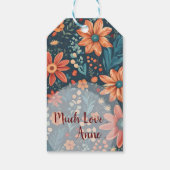 Schöne Blumeninspirierung Geschenkanhänger (Rückseite)