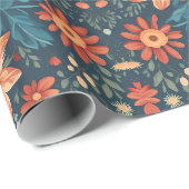 Schöne Blumeninspirierung Geschenkpapier (Rolleneckpunkt)