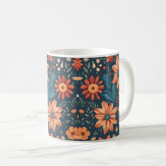 Schöne Blumeninspirierung Kaffeetasse (VorderseiteRechts)