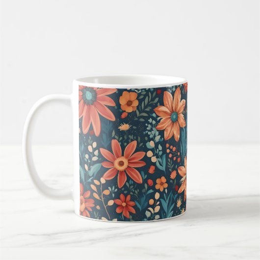 Schöne Blumeninspirierung Kaffeetasse (Links)