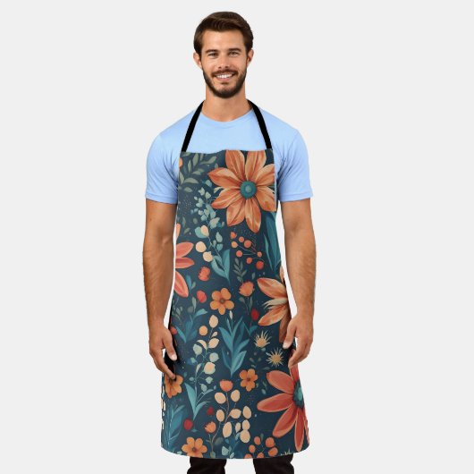 Schöne Blumeninspirierung Schürze (Getragen)