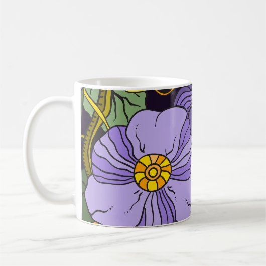 Schöne Blumenkaffee Tasse (Links)