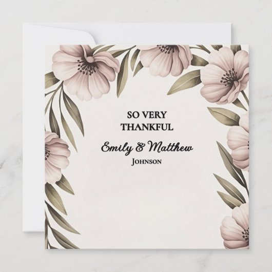 Schöne Blumenkarte Dankeskarte (Vorderseite)