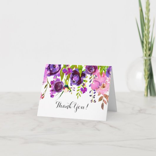 schöne Blumenkarte Dankeskarte (Vorderseite)