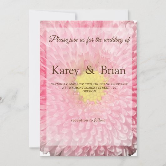 Schöne Blumenkarte Einladung (Vorderseite)