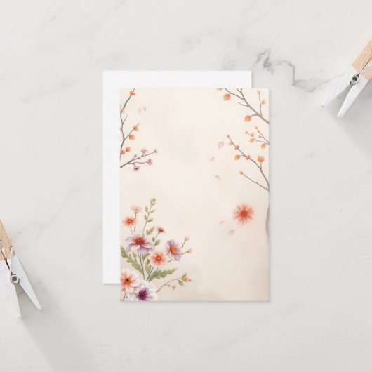 Schöne Blumenkarte Muttertag (Vorderseite/Rückseite Beispiel)