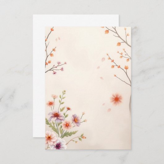 Schöne Blumenkarte Muttertag (Vorne/Hinten)