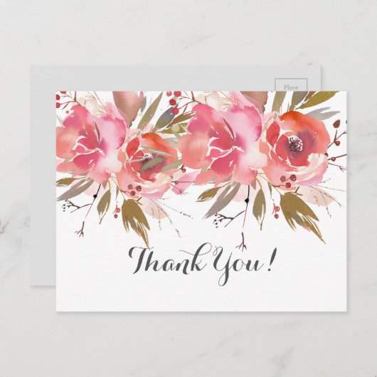 schöne Blumenkarte Postkarte (Vorne/Hinten)