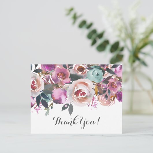 schöne Blumenkarte Postkarte (Stehend Vorderseite)