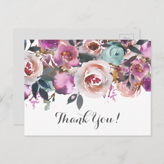 schöne Blumenkarte Postkarte (Vorne/Hinten)