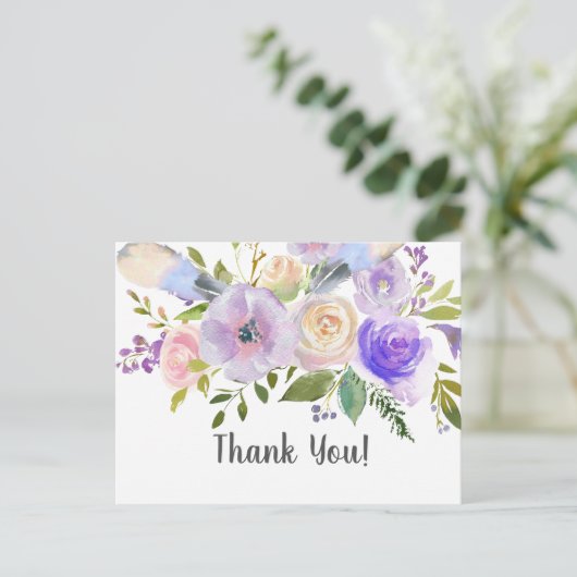 schöne Blumenkarte Postkarte (Stehend Vorderseite)