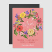 Schöne Blumenkraut Glückwunschkarte der Mutter Magnetkarte (Vorne/Hinten)