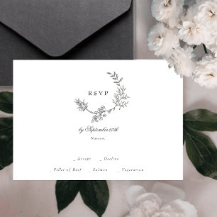 Schöne Blumenkronenpfeife RSVP Karte