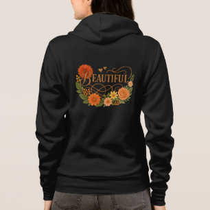 Schöne Blumenkunst Eleganter bestickter Stil Hoodie