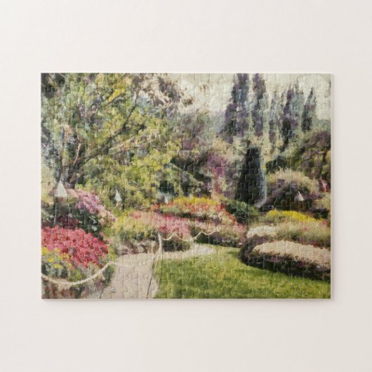 Schöne Blumenlandschaft Puzzle (Horizontal)