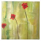 Schöne Blumenmalerei der Anemonen auf Fliese (Vorderseite)