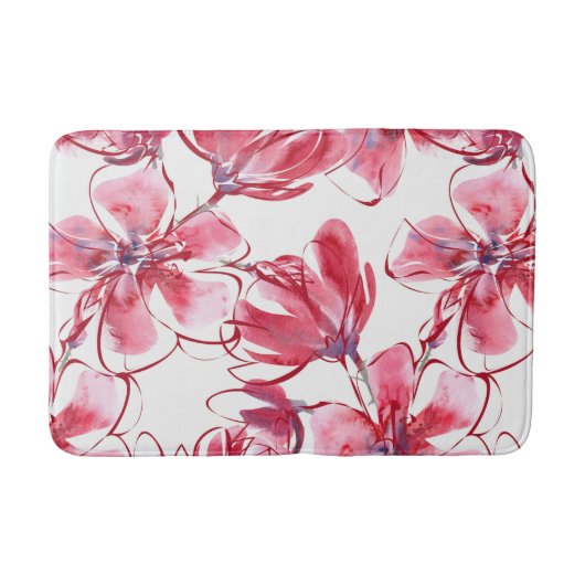 Schöne Blumenmatte Badematte (Vorderseite)
