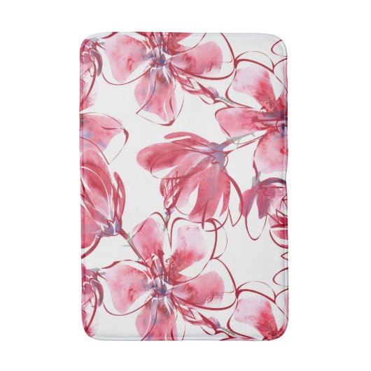 Schöne Blumenmatte Badematte (Vorderseite Vertikal)