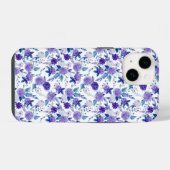 Schöne Blumenmuster iPhone Hülle (Rückseite (Horizontal))