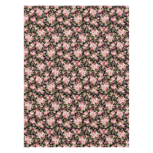 Schöne Blumenmuster-Rose mit grünen Folien Tischdecke (Vorderseite)