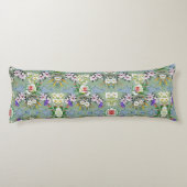 Schöne Blumenmuster Rose Wildblumen Grün Seitenschläferkissen (Rückseite)