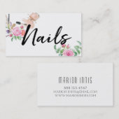 ★ schöne Blumennägel Visitenkarte (Vorne/Hinten)
